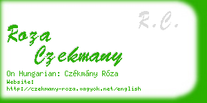 roza czekmany business card