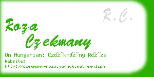 roza czekmany business card